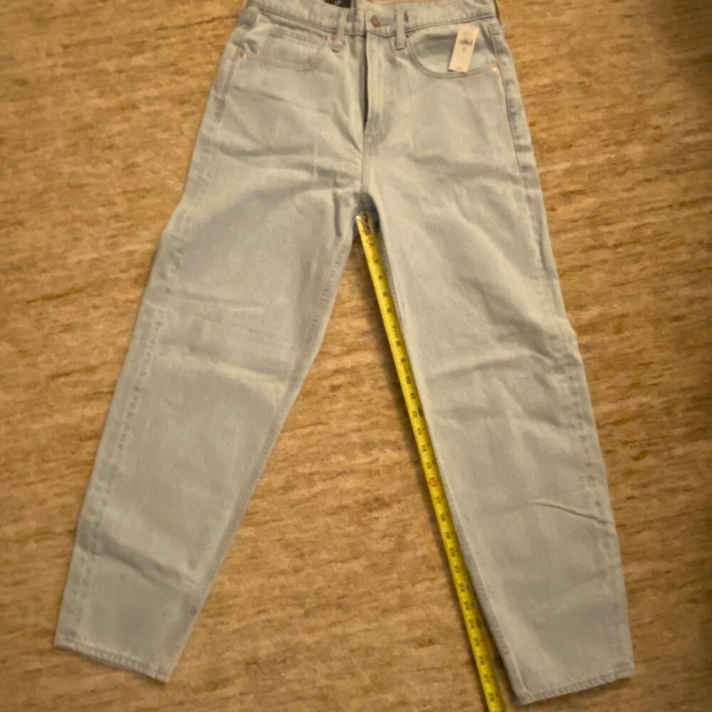 NWT Gap High Rise Barrel Jean Full-Length Light Indigo 28 Tall 6T 28/6